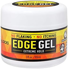AllDay Locks Edge Gel | Extreme Hold Edge Control Gel | No Flaking, Itching, or Split Ends | Long Lasting Style for Braids, Locks, Twists, Cornrows | 3 oz