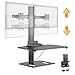 Produktbild RICOO TS0311, Ergonomische Monitor Tisch-Ständer Tastatur-Halterung 2 Monitore Höhenverstellbar, 17-27 Zoll bis 6-kg je PC Bildschirm-Aufsatz Work-Station