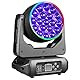 Professionelles Moving Head Bühnenlicht, 19 x 15 W RGBW LED DJ-Lichter, 17/25 Kanäle mit Zoom, DMX 512-Steuerung, Auto Run, Soundaktivierung, Wash- und Beam-Effekt für Partys (1 Packung)