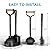 Sellemer Toilet Brush and Plunger Set, Curved Design Head for Deep Cleaning, Heavy Duty Toilet Bowl Brush and Plunger Combo with Holder for Bathroom Cleaning, Black, 1 Pack