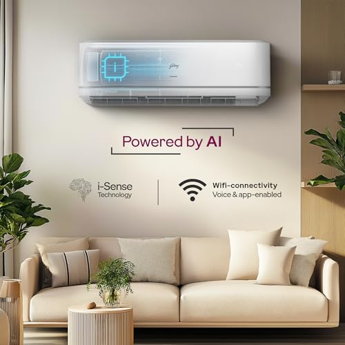 Image of Godrej 1.6 Ton 5 (5 Years Comprehensive Warranty) Plasma Shield Technology, 5-In-1 Convertible Cooling, Inverter Split AC (Copper, 2025 Model, AC 1.6T SIC 19STC5 PZQ IOT, White)