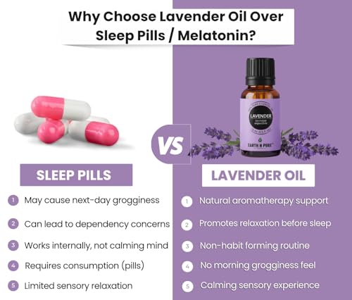 Image of Earth N Pure Lavender Essential Oil Sleep & Relaxation | GC /MS Tested | Rich in Linalool & Linalyl Acetate for Diffuser, Skin & Hair - 30ml