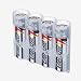 Storacell by Powerpax SlimLine AA Battery Caddy, Clear, Holds 4 Batteries