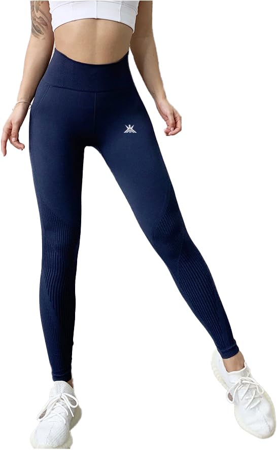 Kobo Active Wear for Women | High Waist | Ankle Length | Squat-Proof | Workout Tights for Women | 4-Way Stretch | Leggings for Gym, Cardio | Yoga Pants | Gym (Imported) Dark Blue-picture-43