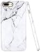 Iphone 7 Plus Case, A-Focus White Marble Stone Pattern IMD Anti-Scratch Anti-Finger Slim Flexible TPU Cover Case for Iphone 7 Plus / Iphone 8 Plus 5.5" - Matte Gray 2