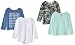 Amazon Brand - Spotted Zebra Girls' Little Kid 4-Pack Long-Sleeve T-Shirts, Bee You, Small (6-7)