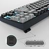 MageGee 75% teclado mecánico gamer, switch rojo, retroiluminación LED azul, 87 teclas compacto TKL cableado para Windows laptop PC gamer - negro/gris 8