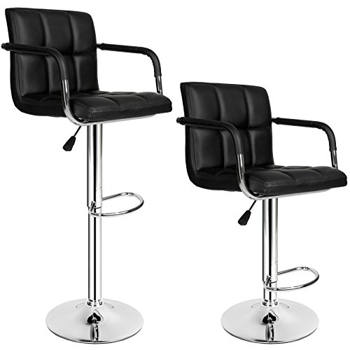 TecTake Taburetes de Bar Taburete Giratorio diseño Barra - Varios Modelos - (2X Harald | no. 401572)