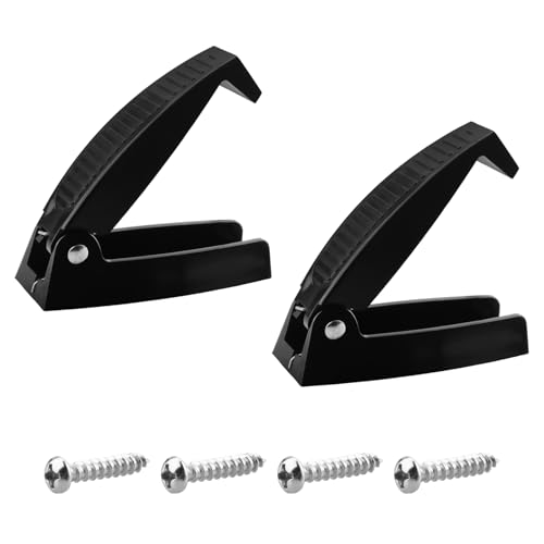RV Baggage Door Catch Latch Camper Trailer Storage Door Latch Latch Hook for Doors Holder Black - 2 Pca