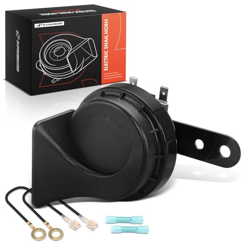 Revised Horn System - 2018 Ford 6 A-Premium Snail Horn Low Tone Universal Electric Horns - 12V 110dB -