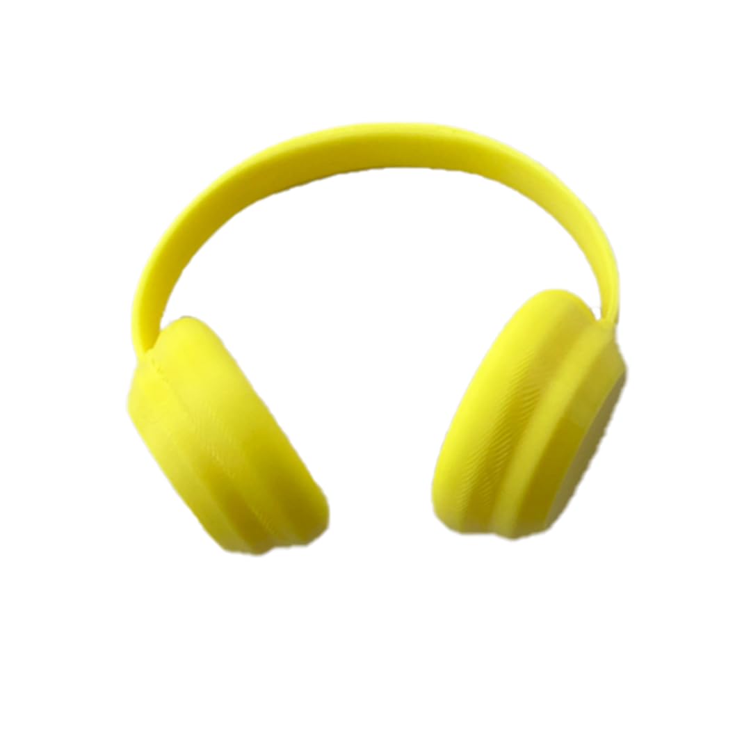 17cm Doll Accessory - Miniature Headphones Acrylic Material, Suitable for Photography and Display | Suitable for 15-18cm Dolls,just Headset (Pink EarphonesοΌNO Doll)