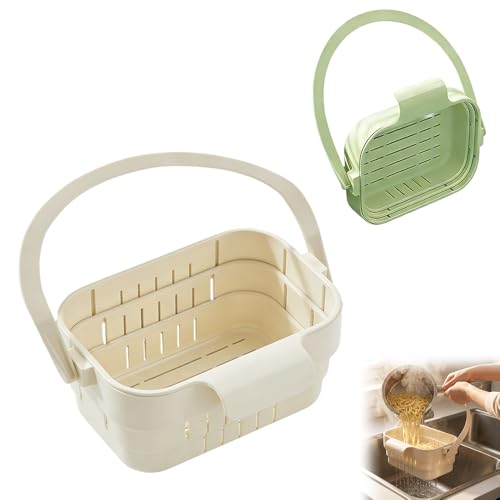 Colador para Fregadero con Soporte para Esponja Beige
