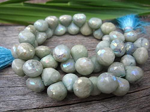 Onion briolettes LKBEADS aigue-marine perles bijoux DIY 7mm
