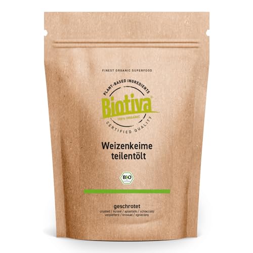 Biotiva Germenes de trigo orgánicos 250g - Parcialmente desaceitado y