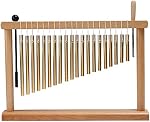 20-Note Chime Bar Table Top Wind Chime Music Percussion Instrument with Mallet, Golden