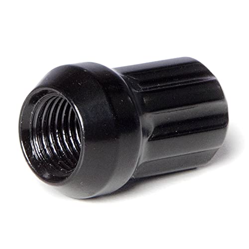 Image of Circuit Performance Spline Drive Tuner Acorn Lug Nuts Black 14x1.5 Forged Steel (24pc + Tool) Compatible with Dodge Challenger Charger
