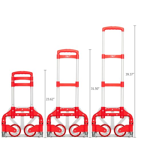 Carretilla plegable de aluminio portátil 165 lbs capacidad miniatura 3