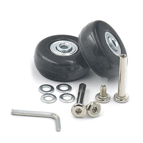 Fujiyuan 1u00a0paire 49u00a0Mmx18u00a0mm Voyage Luggages Valise de roue résistant aux pièces de rechange valises essieux à frapper les réparations