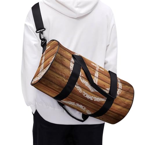 Sac de voyage en bois pour le week-end et camping de 45cm - 6