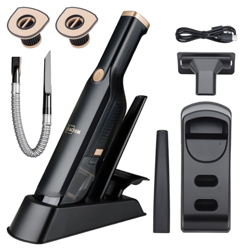 Image of Handheld Vacuum Cordless,Dust Busters Cordless with Storage Dock,15KPA High Power Portable Vacuum Vordless,USB Quick Charge,Mini Vacuum with Multi-Nozzles & Washable Filter,Black