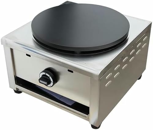 Máquina de crepes con placa antiadherente de 40 cm, tubo de gas de 2800 PA para crepes perfectamente cocinados, fácil de usar y limpiar, ideal para desayuno y merienda