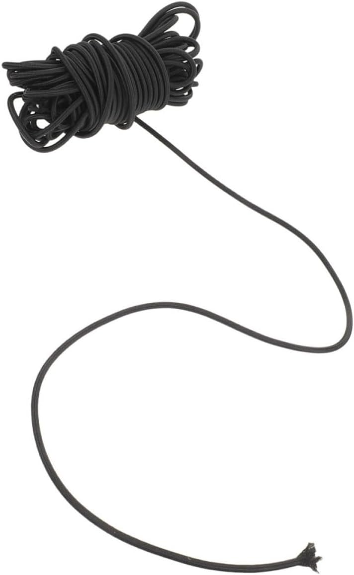 1 Roll Black Round Elastic Cord for Cuff and Shoe Laces Rubber Bungee Cords for Casual Shoes and Trainers Easy to Tie and Stylish Decorative