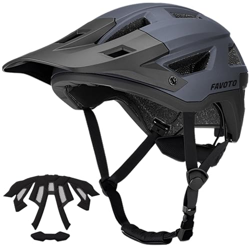 Shinmax Casco Bici Uomo Donna Con LED Luce Di Sicurezza Casco MTB Con - Foto 3