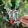 MalloMe Camping Cookware Mess Kit with Backpack Stove - Camping Cooking Set - Camping Pot and Pans Backpacking Gear- Hiking Stove/Backpacking Stove - Camp Accessories Equipment