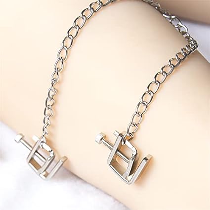 Pinza para pezones, abrazaderas para pezones, abrazaderas para pezones, abrazaderas para pezones para mujeres con cadena, erótico ajustable, juguete sexual SM para mujeres y parejas
