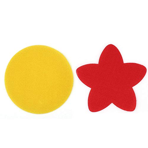 JUN-H 36 stuks 4 inch tapijtmarkeringen Magische sticker Kleurrijke cirkel en sterren Spotmarkeringen voor schoolonderwijs Voortgangsindicator Kinderspel Trainingsbenodigdheden, meerdere kleuren