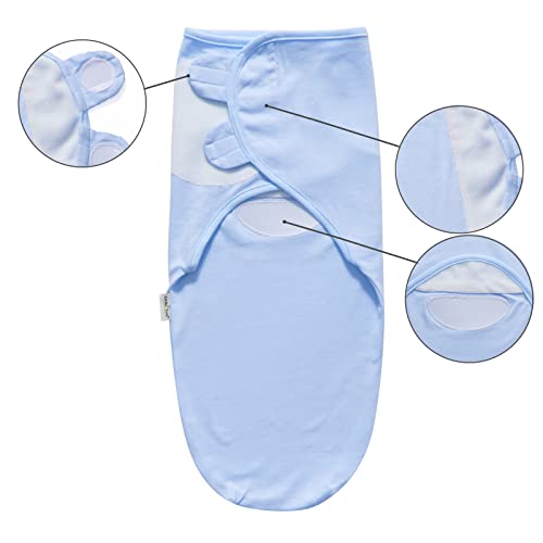 Image of Baby Swaddle Blanket, 2 Pack Newborn Swaddles 0-3-Months, Small-Medium Easy Change Infant Wrap, Infant Swaddling Sack, Adjustable Swaddle Blanket (Gray Stars)