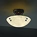 CLD-9650-35-NCKL-F2 - Justice Design - Clouds - Two Light Semi-Flush Mount Brushed Nickel Finish - Clouds