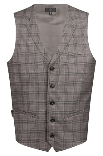 GREIFF GASTRO MODA Herren Kellner-Weste Regular-Fit Glencheck Rot L