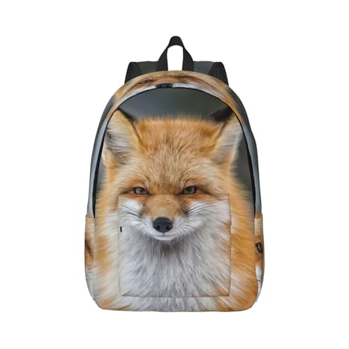 Sac à dos de voyage décontracté renard pour ordinateur portable femme