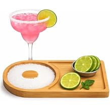 1-Tier Margarita Salt Rimmer Set Cocktail Sugar Dish for Drinks Bar Accessories and Gift Kit Rim Salter for Glasses Perfect Party Supplies for Cocktails and Home Use