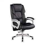 P9IDEDFH Ergonomic Swivel Office Chair Adjustable Height Leather Executive Desk Chair Comfortable Leisure Recliner