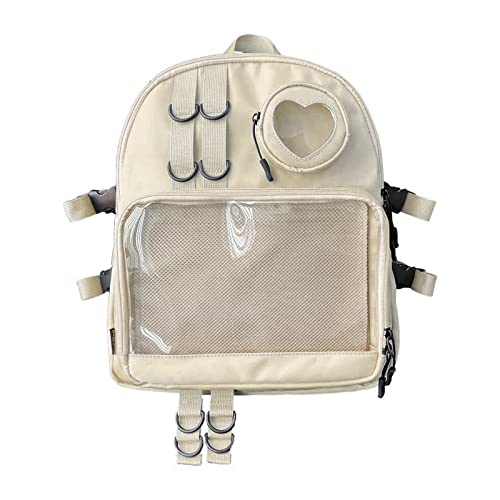 Mochila japonesa transparente y resistente con compartimento interior de gran volumen