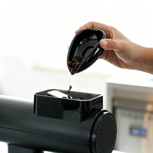 Image of watchget Ceramic Coffee Dosing Cup & Tea Storage Tray, Bright Black