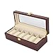 Coffret - Boîte à Montre - Rangement, Classique Élégant En Bois 6 Fentes Montre Collecteur Titulaire De La Boîte De Montre Présentoir Plateau Verrouillable De Stockage Organisateur Cas Cadeau Ecrin/Co