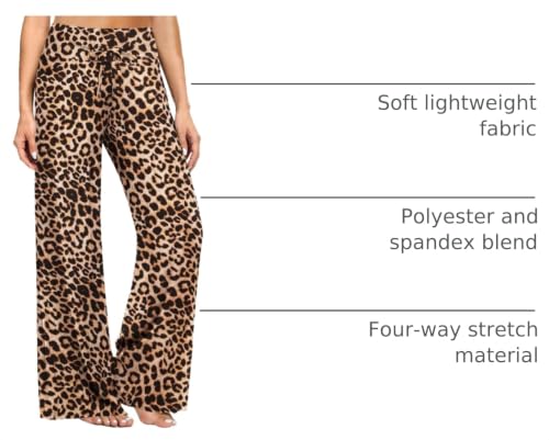 Image of ZOOSIXX Soft Black Pajama Pants for Women, Wide Leg Pants Woman Flowy Comfy Casual Lounge Yoga Capri Pants 22 inch / 30 inch