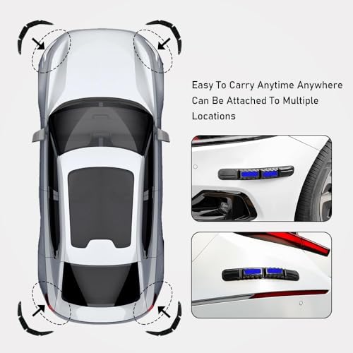 Image of Janvitha Set of 2 Car Bumper Safe Guard Strip, Universal Front Rear Bumper Protector Anti-Collision Anti-Scratch for All Cars and Trucks (2 * 1, Blue)