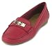 Coach Fredrica Pebble Grain Leather Loafer True Red