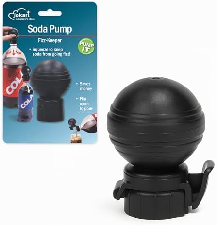 Jokari Soda Bottle Carbonation Preserver, Fizz-Keeper Pump & Pour, 2-Liter, Beverages