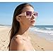mincl/Oversized Shield Sunglasses Woman 2019 Fashion Luxury Shades UV400 Vintage Flat Top Futuristic Sunglasses (Rhinestone&purple pink)