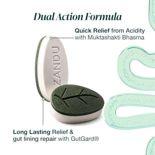 Image of Zandu Good Gut Acidity & Bloating Relief Tablets | Clinically Proven | Instant & Long-Lasting Relief | Non-Habit Forming, 30 Tablets