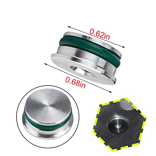 3Mirrors 14078GM01 Billet Aluminum Oil Diverter Barbell & Oil Tube Hold Down& Front Gallery Plug Compatible thumb #8