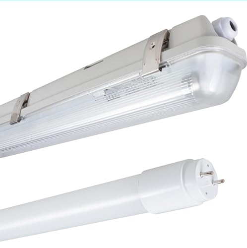 Proventa Feuchtraumleuchte mit Bewegungsmelder 150cm, 20,5W, 3100 Lumen,...