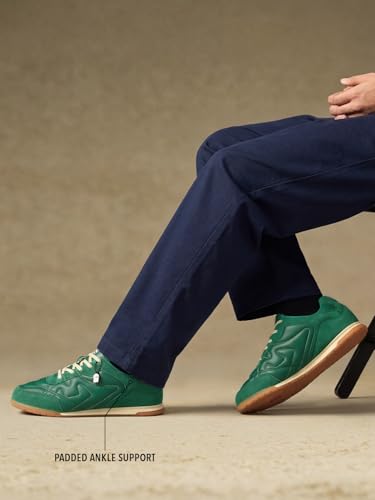 Image of The Souled Store Kanso ZE Zen Edition : Men and Boys Low Top Sneakers with Premium Microfibre Suede and PU Upper and Cushioned Footbed and Brown Gum Outsole and Lace Up Support