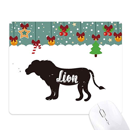 Tapis de souris lion noir et blanc en caoutchouc pour le télétravail design