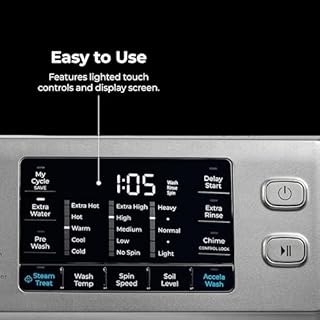 Kenmore 4.5 cu. ft. Front Load Washer with Stain Removing Steam Treatment - Reduce Laundry Time with Accela Wash - LED - ENERGY STAR Certified - Metallic Silver